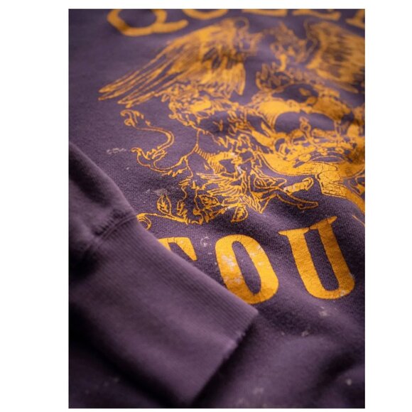 LIKE NEW - MadeWorn Queen Tour '75 Shrunken Sweatshirt in Plum Purple - Picture 3 of 7